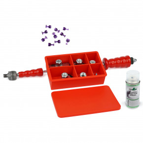 Ausbeulwerkzeug, Zughammer mit Kaltkleber Cola Fria als Dellenwerkzeug